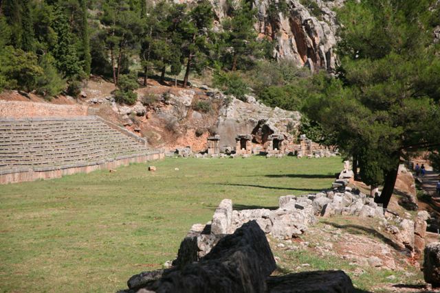 Delphi archaeological site - Stadium with Roman stone seats